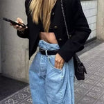 Solid Color Textured Casual Style Top Jacket