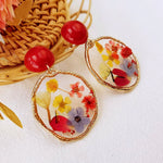 Pressed Flower Earrings - Garden Party