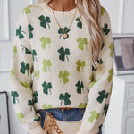 St Patrick's Day Shamrock Pullover Sweater