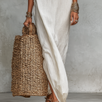 Women's Minimalist Loose-fitting Shirt Maxi Dress