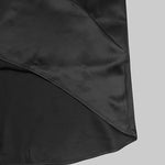 High-Low Loose Solid Color Split-Joint Round-Neck Midi Dresses