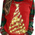 Fun Printed Sleeves Round Neck Pullover Long Sleeve Sweatshirt