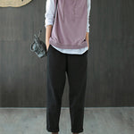 Artistic Retro Solid Hooded Vest
