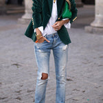 lapel one button blazer