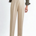 CAGLIARI PLEATED COASTAL TROUSERS - Sand