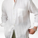 BRUNELLO SEASIDE LINEN SHIRT - White