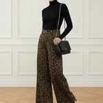 Urban Leopard Patchwork Wide Leg Pants
