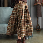 Artistic Retro Plaid A-Line Skirt