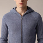 Siro Light Blue Cable Knit Hoodie