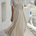 Loose Striped Print Dress