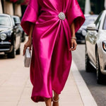 Luxe Shimmer Satin Long Dress