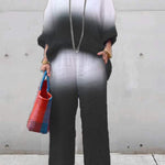 Women's Cotton and Linen Gradient Two-piece Set