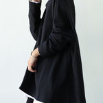 Urban Black&Gray High-Neck Long Sleeve Oversize T-Shirt