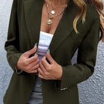 Fashion Commuter Solid Color One Button Suit Coat