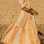 Fashion stitching bud sleeve dress