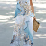 Casual Summer Sleeveless T-Shirt Trousers Two-Piece Set