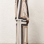 Loose Wide Leg Plaid Striped Tied Waist Casual Pants Bottoms Trousers
