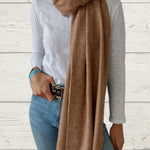 Scarf a speckled color, camel color