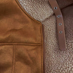 Men's Vintage Winter Lambswool Warm Lapel Multi-pocket Thick Coat
