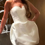 Margovil Sweetheart Neck Strapless Mini Party Dress