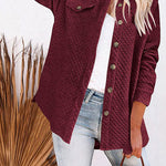 Lugogne Relaxed Lapel Oversized Long Sleeve Shirt
