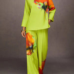 Long Sleeves Loose Buttoned Flower Print Stand Collar Blouses&Shirts Tops