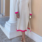 Knitted dress with cuffs combination