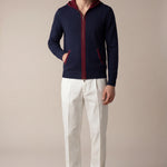 SANTONI CLASSIC HOODIE NAVY