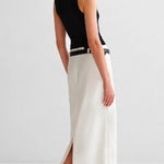 Solid Color Split-Back Skirts Bottoms