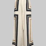 Loose Wide Leg Plaid Striped Tied Waist Casual Pants Bottoms Trousers