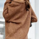 Women  Ribbed Knitted Oversized Pullover Sweater