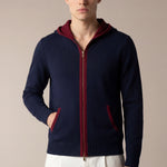 Santoni Extrafine Hoodie Navy