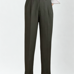NAPOLI PLEATED COASTAL TROUSERS - Olive