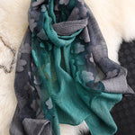 Original Floral Sun-Protection Silk Scarf