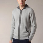 Santoni Extrafine Hoodie Grey
