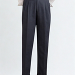 CAGLIARI PLEATED COASTAL TROUSERS - Navy Blue