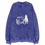 Winter Wonderland Hello Winter Vintage Sweatshirt