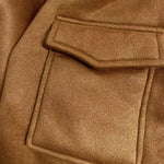 Men's Vintage Winter Lambswool Warm Lapel Multi-pocket Thick Coat