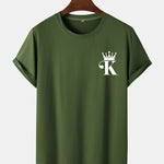King Crown Print Arc Hem T-Shirt