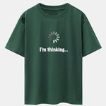 I'm Thinking Print Drop Shoulder Oversize T-Shirt
