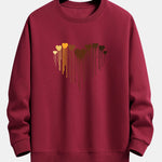 Dissolving Heart Print Relax Fit Sweatshirt