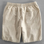 Geometric Jacquard Textured Cuban Shirt & Linen Cotton Blend Shorts