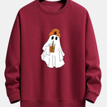 Halloween Ghost Print Relax Fit Sweatshirt
