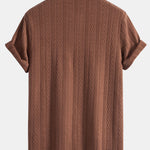 Knitted Geometric Jacquard Polo