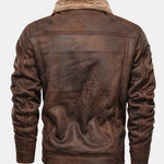 Regular Fit Faux Fur Lined Faux Suede Jacket
