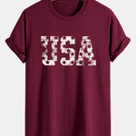 Regular Fit USA Print Cotton T-Shirt