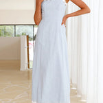 Bow Back Ric Rac Trim Maxi Cami Dress