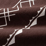 Geometric Print Linen Look Shirt & Linen Cotton Blend Drawstring Shorts