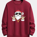 Hip Hop Santa Print Relax Fit Sweatshirt