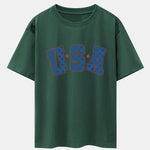 USA Print Drop Shoulder Oversize T-Shirt